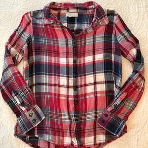 Blue red & white flannel!